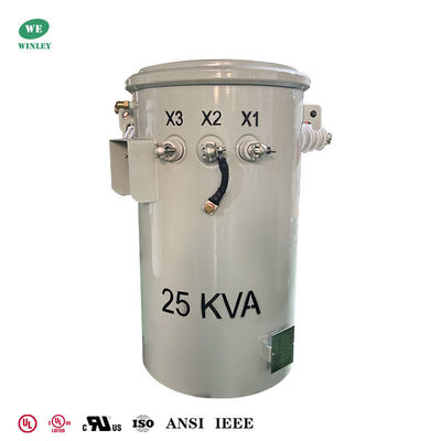 खरीदें 25Kva Single Phase Pole Mounted  Distribution Transformer Oil-immersed 7.2KV To 120V UL/cUL Listed ऑनलाइन निर्माण