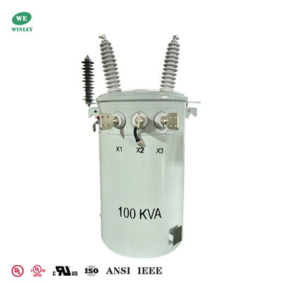 खरीदें Power Pole Transformer 100 Kva 34.5kv To 120v Dual Winding Oil Filled Distribution Transformers ऑनलाइन निर्माण