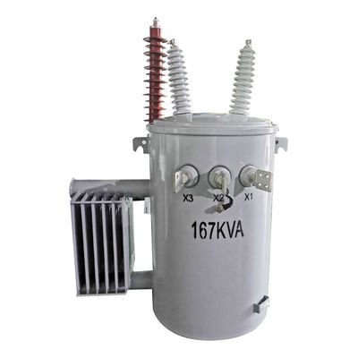 एकल चरण चरण नीचे वितरण पोल घुड़सवार ट्रांसफार्मर 167kva 35kv