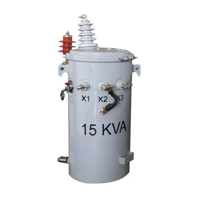 15kva पोल माउंट वितरण एकल चरण ट्रांसफार्मर तेल डुबोया 4160v से 240v