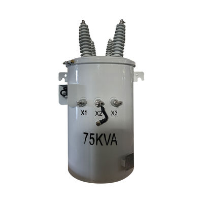 75kva एकल चरण विद्युत पोल घुड़सवार प्रकार वितरण ट्रांसफार्मर 34500V से 240V