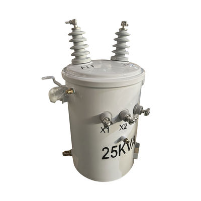 25kva एकल चरण पोल माउंट वितरण ट्रांसफार्मर 13.2KV से 240V तक