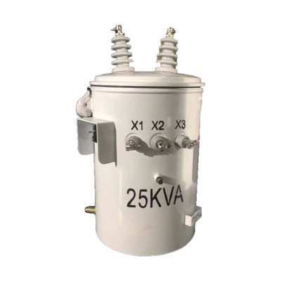 25kva एकल चरण तेल से भरे पोल माउंट किए गए वितरण ट्रांसफार्मर 13.8KV से 240V तक