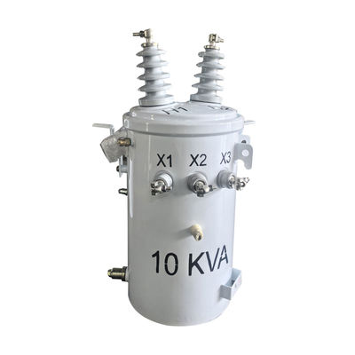 10Kva सिंगल फेज पोल माउंटेड डिस्ट्रीब्यूशन ट्रांसफार्मर 12470V से 240V