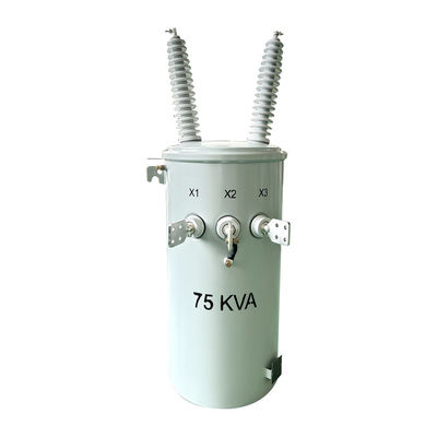 75KVA एकल चरण पोल घुड़सवार ट्रांसफार्मर तेल तरल 34500V से 120V