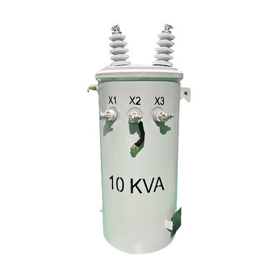 10 क्वा सिंगल फेज पोल माउंट ट्रांसफार्मर ओवरहेड वितरण 12.470KV DOE 2016 CSA ANSI/IEEE मानकों को पूरा करता है