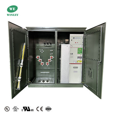 3000 क्वा 3 चरण पैड माउंट ट्रांसफार्मर स्टेप-डाउन 24940V और 12470V UL प्रमाणित DOE 2016 ANSI IEEE मानकों को पूरा करता है