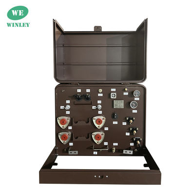 1 फेज पैड माउंट ट्रांसफार्मर तेल से डूबे हुए वितरण ट्रांसफार्मर 7200V ANSI IEEE मानक