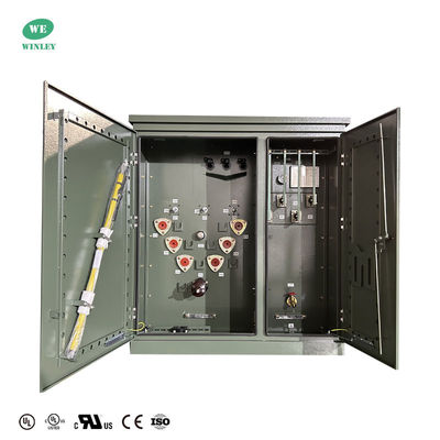 सौर ऊर्जा ट्रांसफार्मर 225kva सौर ऊर्जा अनुप्रयोगों के लिए तीन चरण पैड घुड़सवार ट्रांसफार्मर 208V से 13.8KV तक बढ़ें