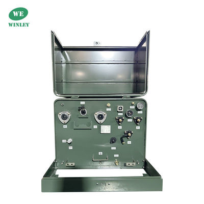 50Kva एकल चरण पैड घुड़सवार ट्रांसफार्मर वितरण तेल डुबोया गया 22860V से 240V आवासीय