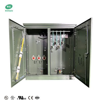 1300Kva पैड माउंट तीन चरण तेल डूबा वितरण ट्रांसफार्मर 13.8KV से 480V के साथ UL प्रमाणित