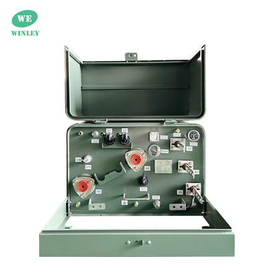 UL सूचीबद्ध 25 kVA एकल चरण पैड माउंट ट्रांसफार्मर 13200V से 240V तेल डुबकी बिजली विद्युत वितरण ट्रांसफार्मर