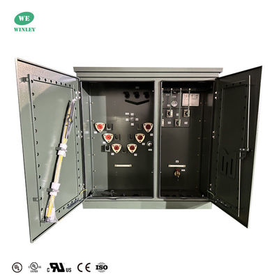 500Kva पैड माउंटेड ट्रांसफार्मर तीन चरण 8320V से 480Y/277 लूप फ़ीड ANSI / IEEE मानक