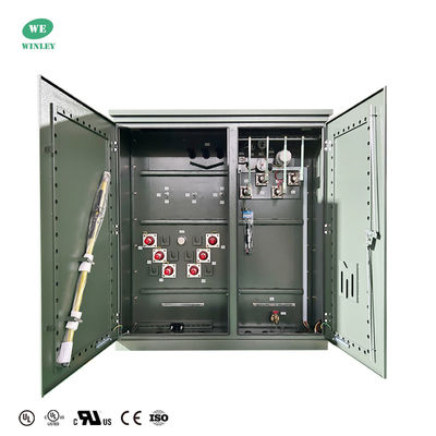3 चरण पैड माउंट ट्रांसफार्मर वितरण पावर तेल 3750Kva स्टेप-डाउन 34500V से 480Y ANSI IEEE DOE 2016 UL प्रमाणित