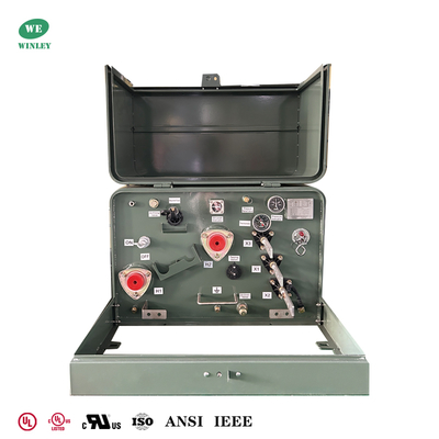 50Kva सिंगल फेज पैड माउंटेड डिस्ट्रीब्यूशन ट्रांसफार्मर पावर स्टेप-अप 240V से 4160V यूएल सूचीबद्ध सीएसए एएनएसआई आईईईई मानक मूल्य