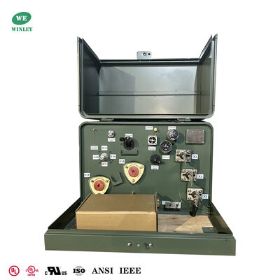 एकल चरण पैड घुड़सवार ट्रांसफार्मर 25kva 12.47kv से 120v तेल से भरे वितरण ट्रांसफार्मर