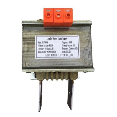 750VA 300A 12A सिंगल फेज वोल्टेज कंट्रोल ट्रांसफार्मर 400Hz 62.5V से 2.5V